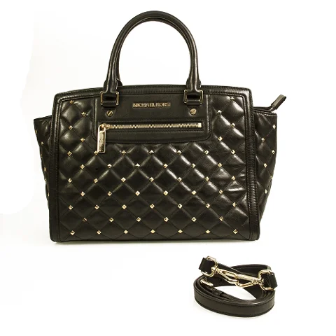 Black Leather Michael Kors Handbag