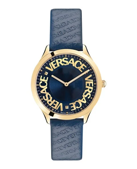 Metallic Stainless Steel Versace Watch
