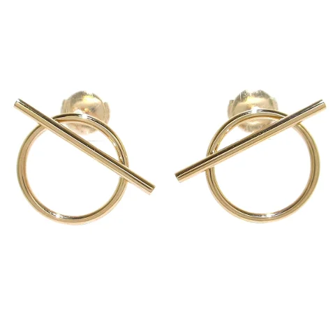 Gold Rose Gold Hermes Earrings