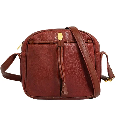 Burgundy Leather Cartier Crossbody Bag