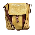 Yellow Leather Cartier Shoulder Bag