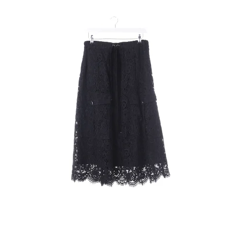 Black Cotton Twinset Skirt