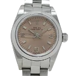 Pink Stainless Steel Rolex Watch