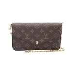 Brown Leather Louis Vuitton Pochette Felicie