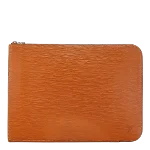 Orange Leather Louis Vuitton Poche Documents