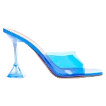 Blue Plastic Amina Muaddi Heels