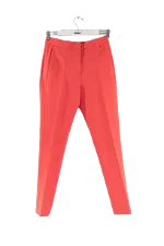 Red Polyester Victoria Beckham Pants