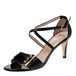 Black Leather Bally Sandals