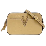 Beige Leather Versace Shoulder Bag