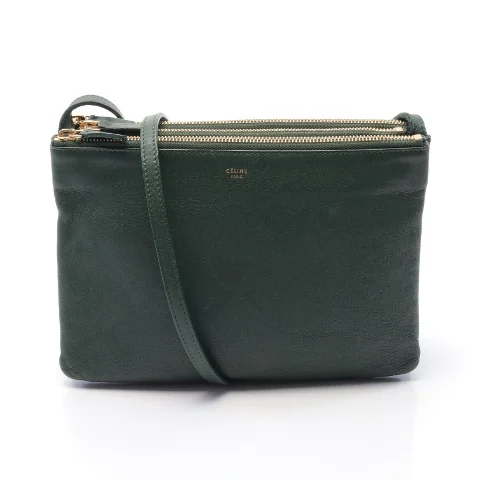 Green Leather Celine Shoulder Bag