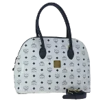 White Leather MCM Handbag