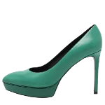 Green Leather Yves Saint Laurent Heels