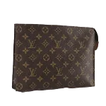 Brown Canvas Louis Vuitton Poche Toilette