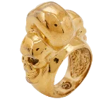 Gold Metal Alexander McQueen Ring