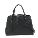 Black Leather Louis Vuitton Montaigne