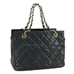 Black Leather Chanel Handbag