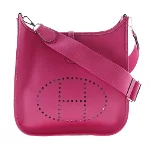 Pink Fabric Hermès Crossbody Bag
