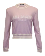 Purple Wool Balmain Sweater