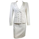 White Fabric Chanel Suit