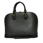 Black Leather Louis Vuitton Alma