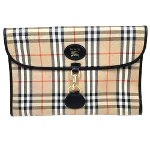 Beige Cotton Burberry Clutch