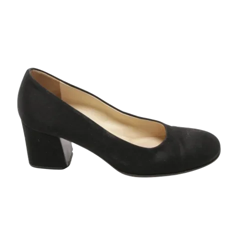 Black Fabric Prada Heels