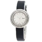 Silver Leather Piaget Watch