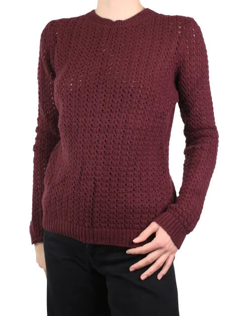 Burgundy Wool Valentino Sweater