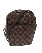 Brown Canvas Louis Vuitton Damier Ebene Ipanema