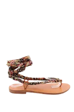 Multicolor Leather Antik Batik Sandals