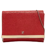 Red Leather Carolina Herrera Clutch