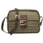 Brown Canvas Fendi Shoulder Bag