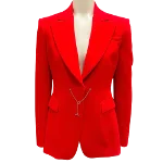 Red Polyester Altuzarra Blazer