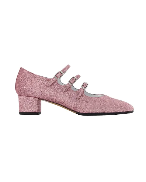 Pink Leather Carel Heels