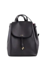 Black Leather Ralph Lauren Backpack