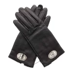 Black Leather Hermès Gloves