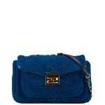 Blue Leather Fendi Crossbody Bag