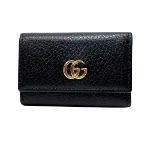 Black Leather Gucci Key Holder