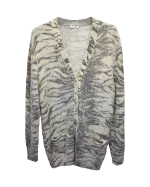 Animal print Wool Yves Saint Laurent Cardigan