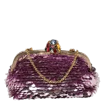 Burgundy Fabric Dolce & Gabbana Clutch