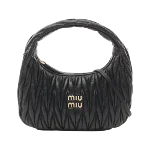 Black Leather Miu Miu Handbag