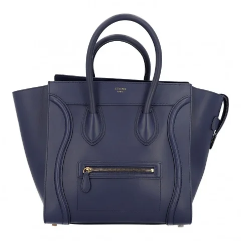 Blue Leather Celine Handbag