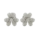 Silver White Gold Van Cleef and Arpels Earrings