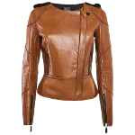 Brown Leather Fendi Jacket