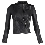 Black Leather Maje Jacket