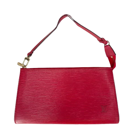 Red Leather Louis Vuitton Pochette Accessoires