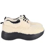 Beige Wool Celine Sneakers