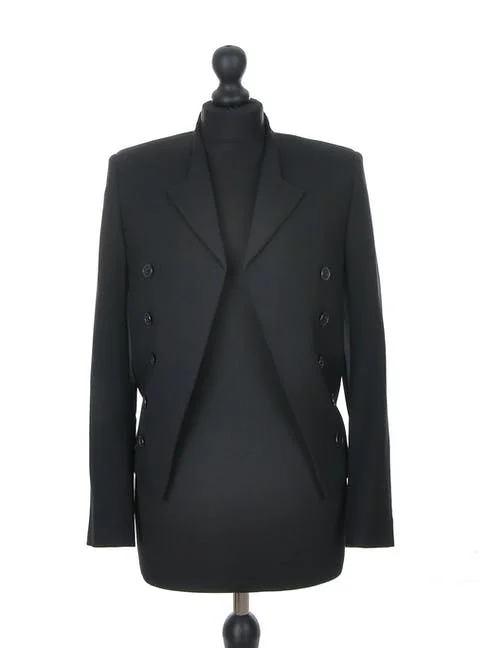 Black Wool Saint Laurent Coat