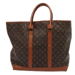 Brown Canvas Louis Vuitton Sac Weekend