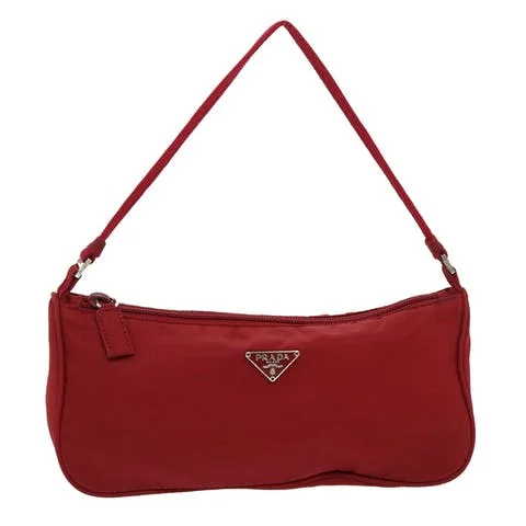 Red Nylon Prada Shoulder Bag